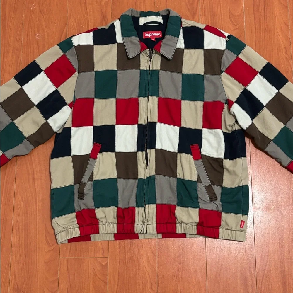 Supreme SS19 Men's Multicolor Patchwork Harrington Jacket - Picture 2 of 10